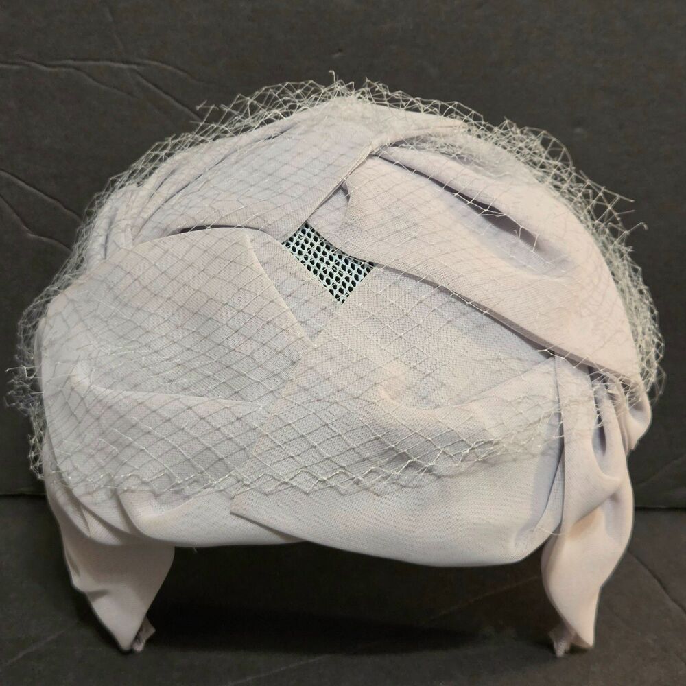 Vintage 50s 60s Lilac Gray Blue Cocktail Fascinator Hat Union Made Tea Party